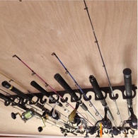Wall Or Ceiling Mount Rod Holder - 2 Rod Interlockable