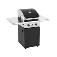 Classic BBQ 2 Burner Grill on Cart with 2 Folding Shelves