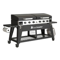 6 Burner Griddle Flat Top BBQ w/Dual Lids