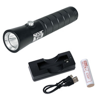 T5 Waterproof 300 lumen Dive Torch with Recharge kit