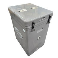 High Ice Box Split Lids 130 Litre Grey  