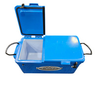 Long Ice Box Split Lids 70 Litre Blue  