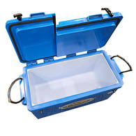 Long Ice Box Split Lids 70 Litre Blue  