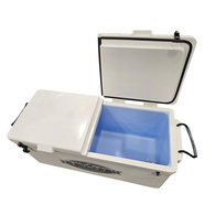 Long Ice Box Split Lids 115 Litre White 