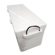 Long Ice Box Split Lids 160 Litre White