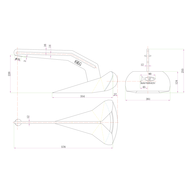Stainless Plough Anchor (Delta Type) W/Slider 6Kg 