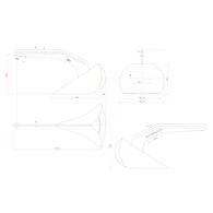 Plough Anchor (Delta Type) Galv. W/Slider 9Kg (Boats To 9M)