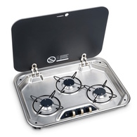 3 burner gas stove with safety glass lid