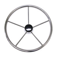 Five Spoke Stainless Steel Steering Wheel 18" (457mm) (Small Dished)