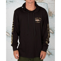 Bruce Hooded Long Sleeve Tech Upf40+ Shirt / Fishing Jersey - Black