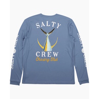 Tailed Long Sleeve Sun Shirt / Fishing Jersey - Marine Blue