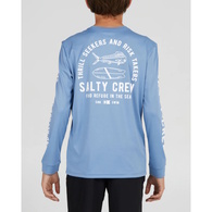 Lateral line Long Sleeve boys Sun Shirt / Fishing Jersey - marine blue