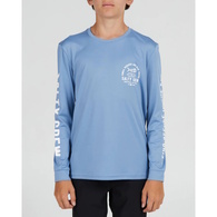Lateral Line Long Sleeve Boys Sun Shirt / Fishing Jersey - Marine Blue