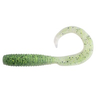 Gulp! 6" Saltwater Grub Softbaits - Green Haze Fleck - 4Pk