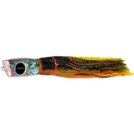 1656 angled Mini Game Lure 10" Brown Orange / Gold Dot  - Rigged