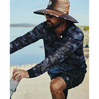 Keeping It Reel Long Sleeve Upf50+ Fishing Jersey - Black