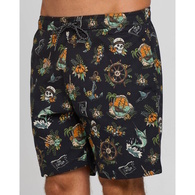 Shipwrecked Captain Volley Short 18" - Black