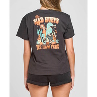 Yee Haw FKRS Womens Short Sleeve Tee Shirt - Vintage Black