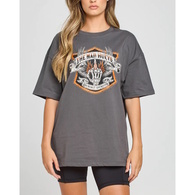 Full Throttle Womens Oversized Short Sleeve T-Shirt - Charcoal