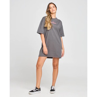 Skulls And Roses Womens Tee Dress - Charcoal
