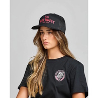 Skulls And Roses Womens Twill Trucker Cap - Black