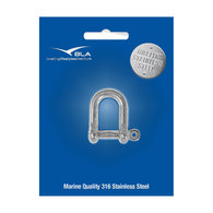 SS Standard Dee Shackle (Captive Pin) 6mm 1400kg BS