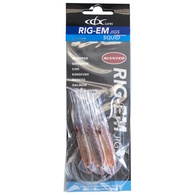 RIG-EM 9CM SQUID Lure Flasher Rig - Natural Brown