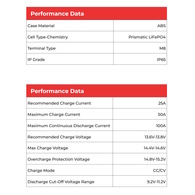 Lithium Deep Cycle Battery 12V 100Ah