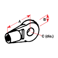 Terminal Eye Engine Control Cable Fitting 33C Style - Nylon