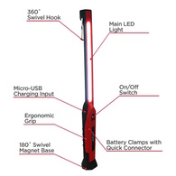 Torch Work Light Lithium Rechargeable Magnetic 500Lms