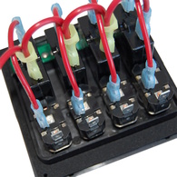 Weatherdeck 4374 12V Weatherproof Circuit Breaker Panel  4-Switch