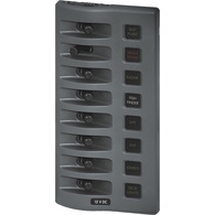 WeatherDeck 4308 12V DC Waterproof Panel (Fused Version) - Grey 8 Switch