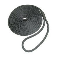 Double Braid Polyester (DBP) Dock/Mooring Line Solid Black 8mm x 2.5m