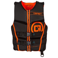 Neoprene Buoyancy/Watersports/Ski Flex V-Back Vest  - Black/Orange