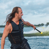 Neoprene V-Back Flex Bouyancy Vest -  Black/Orange