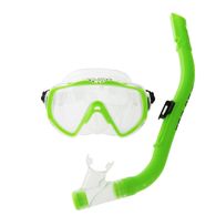 KIDS BIG VIS MASK AND SNORKEL SET GREEN 