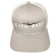 BLACK BART LOGO LT. GREY/WHITE CAP OSFA