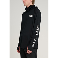Alpha Flag Pinnacle Hooded Long Sleeve Tech Upf50+ / Fishing Jersey - Black