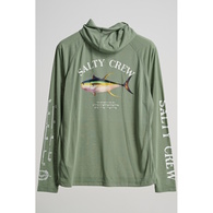 Ahi Mount Hooded Long Sleeve Sunshirt / Fishing Jersey  - Sage Green