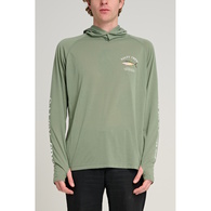 Ahi Mount Hooded Long Sleeve Sunshirt / Fishing Jersey  - Sage Green