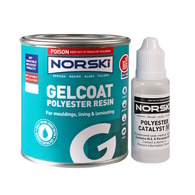 White Unwaxed Gelcoat w/Catalyst (250ml) (Mould Building)
