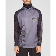 Hueys H Series Long Sleeve Upf50+ Fishing Jersey W/Hood & Mask - Charcoal