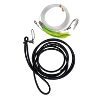 Complete Rigged Trolling Bungee for Lures (w/Skippy Lure) Green/Yellow