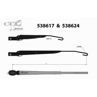 W12 Series H/Duty Wiper Arm 319-458mm (12-18")