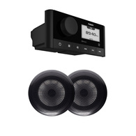 MS-RA60 Marine Stereo with El Series Classic 6.5" Black speakers 