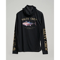 Big Blue Hooded Long Sleeve upf50 Sunshirt / Fishing Jersey - Black