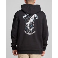 Skewered Shark Fleece Pullover Hoodie - Black