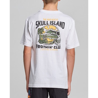 Frothing Club Youth Boys Short Sleeve Tee Shirt - White
