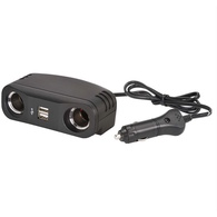 81052BL Cigarette Socket Extension 12v/24v W/Dual USB Port