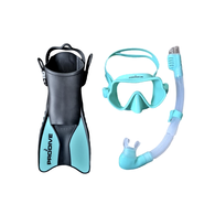 Explorer Mask Snorkel Fin Adult Set Turquoise